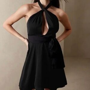 New w/ tag Banana Republic Black Satin Dress